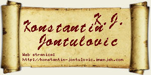 Konstantin Jontulović vizit kartica